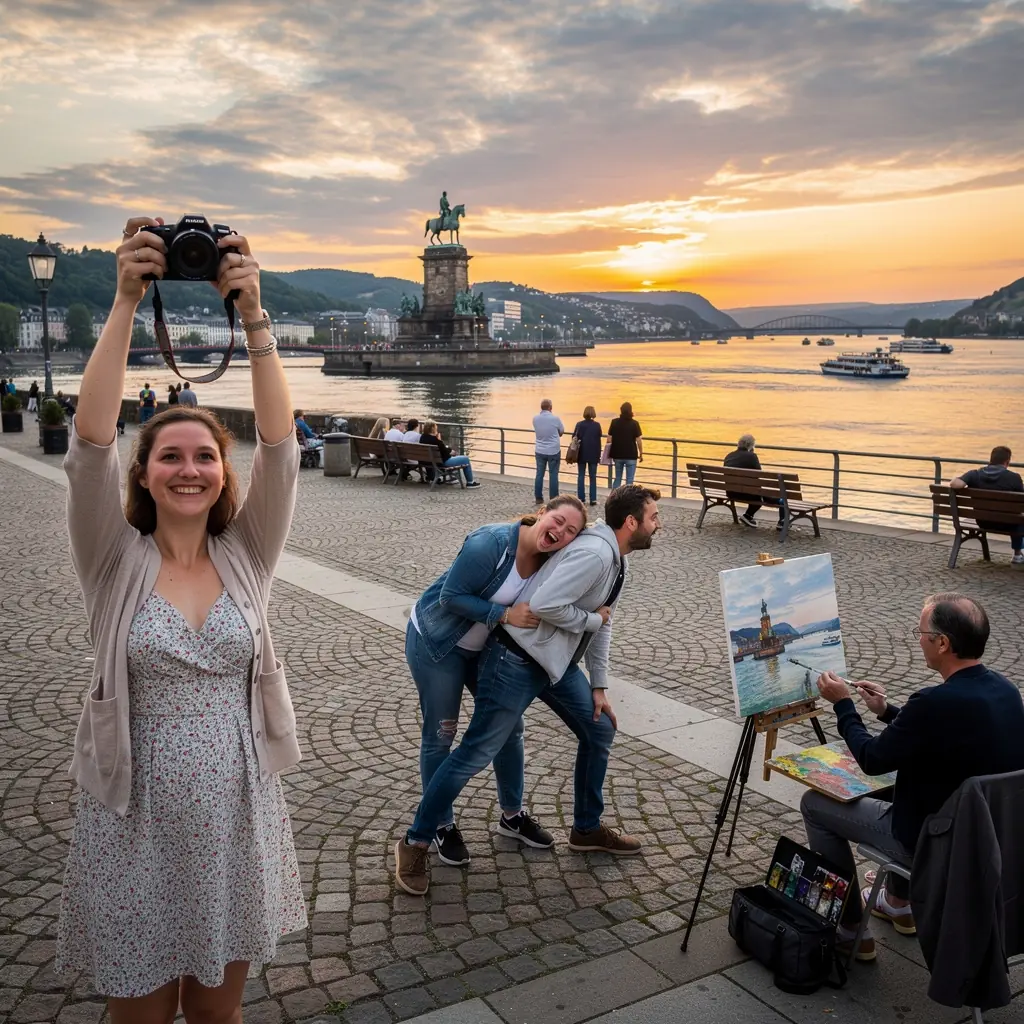 Ein Reisender, der an einem informativen Schild über lokale Bräuche und Traditionen liest.